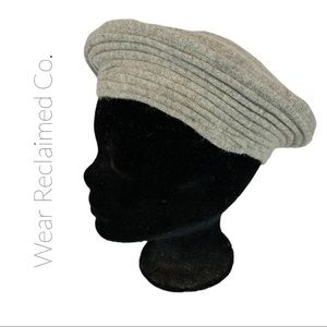 NEW Grey Spiral Ribbed Tam, Beret, Hat